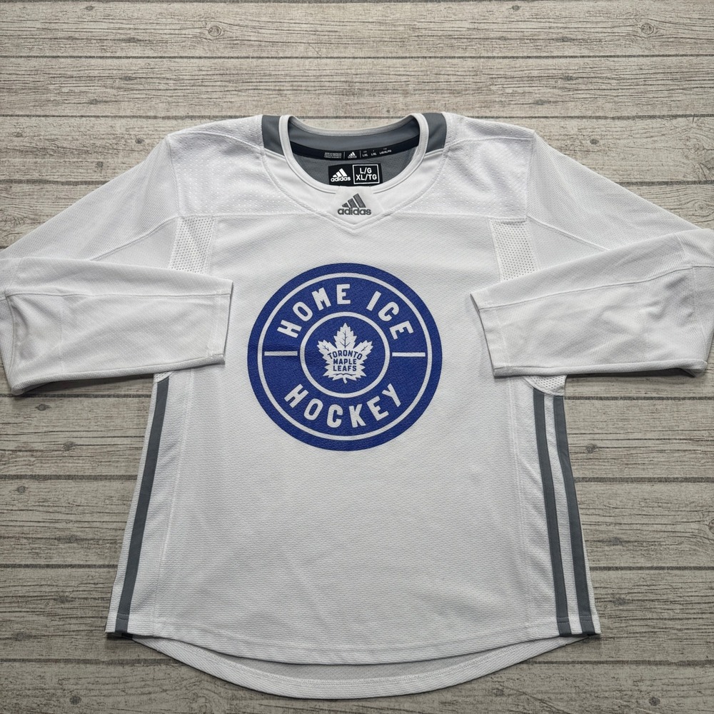 Adidas Toronto Maple Leafs Practice Jersey Mens L/XL White Home Ice Hockey NHL